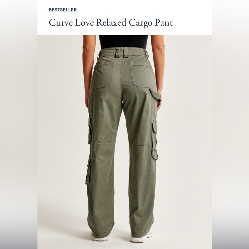 Abercrombie Curve Love Relaxed Cargo Pant size 32/14 LONG